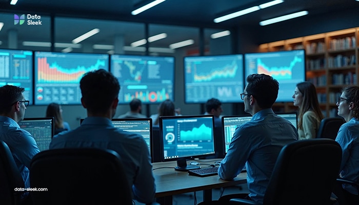 University administrators and IT professionals reviewing compliance Data Sleek