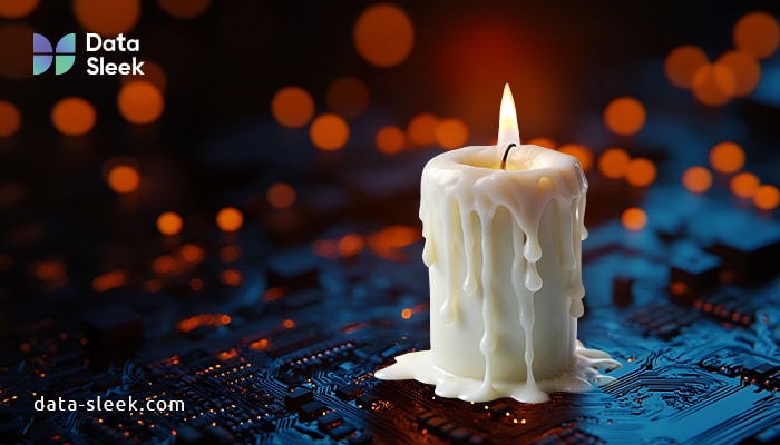 Making the Case for Data Quality Management A Guide for Executives - Candle Melting Near a Server Stack